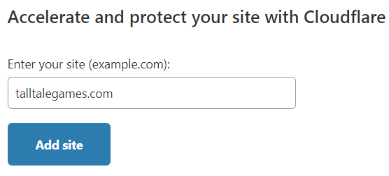 Enter the domain name